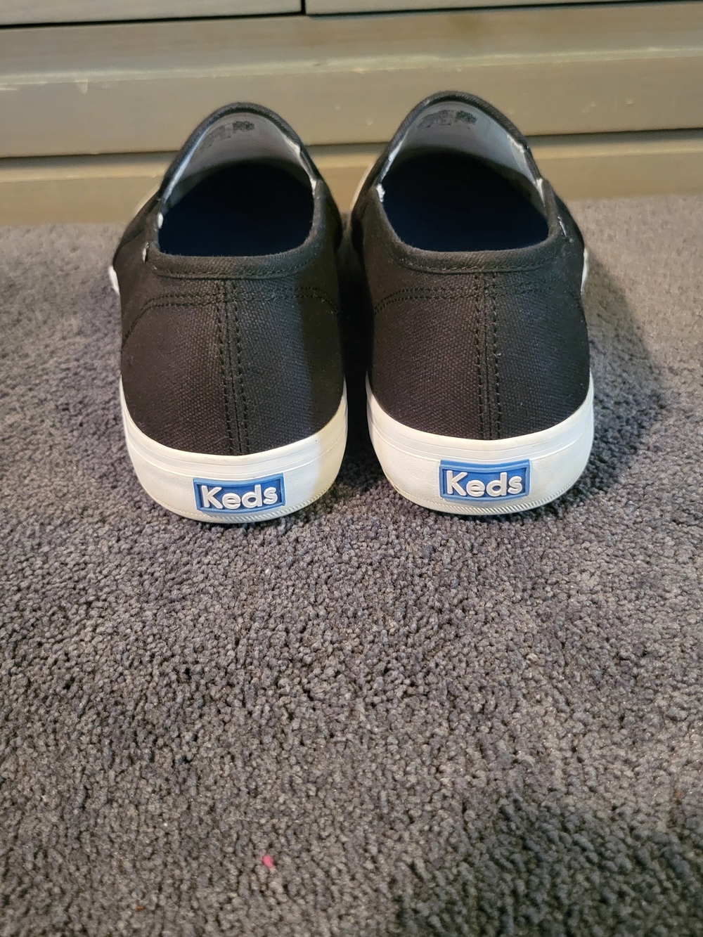 Keds Women's Classic Slip-On Sneakers in Black - Picture 2 of 7